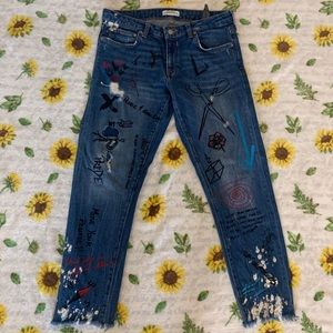 Zara distressed jeans